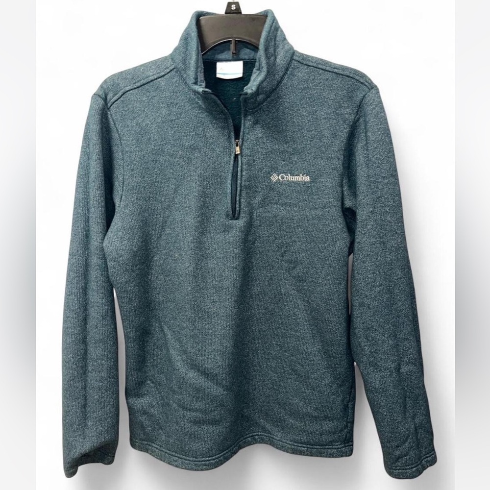 Columbia Men's Quarter-zip Sweater in Dark Blue